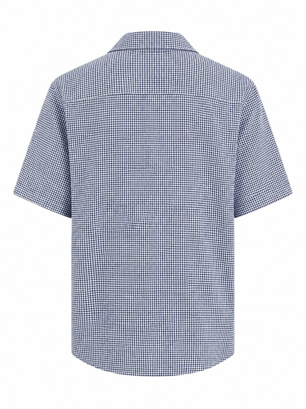 Michael Kors Mens Gingham Short Sleeve Button-Up Shirt XXL Navy/White Cotton - Picture 2 of 4